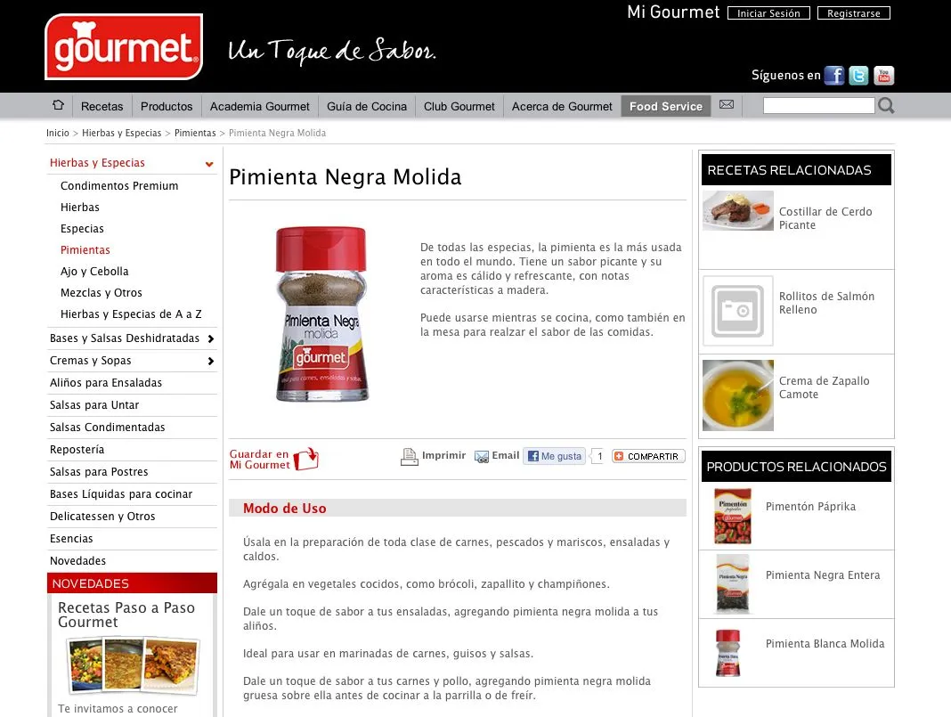 Captura del proyecto Good Food 3